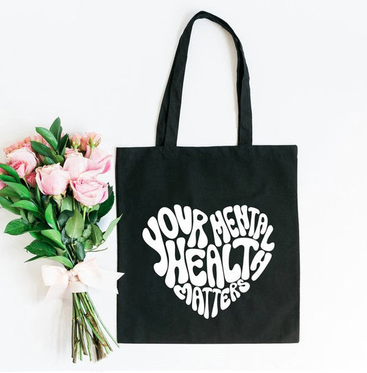 Your Mental Health Matters Heart Tote