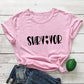 Survivor Shirt Mental Health 100% Cotton Women T Shirt