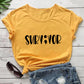 Survivor Shirt Mental Health 100% Cotton Women T Shirt