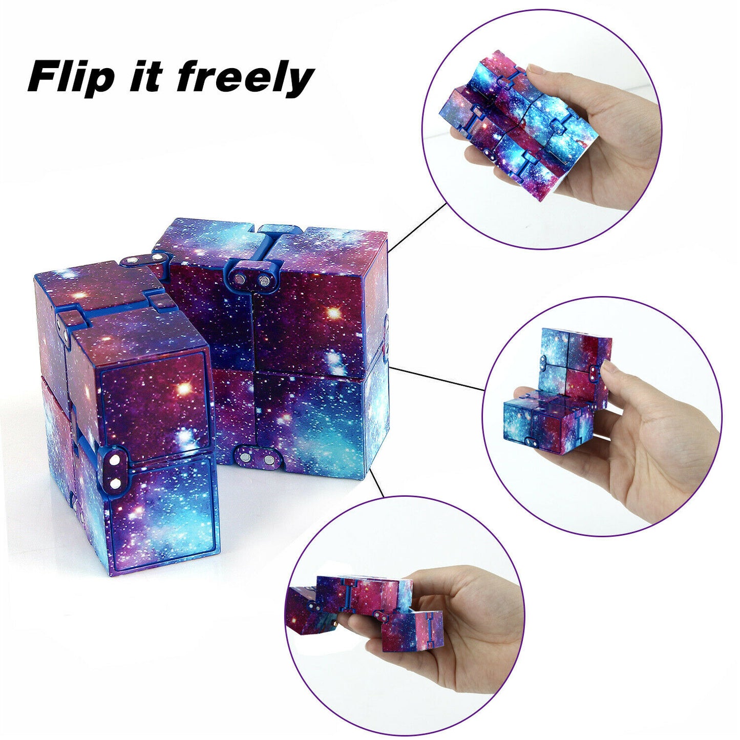Infinity Cube Fidget Cube Toy Galaxy