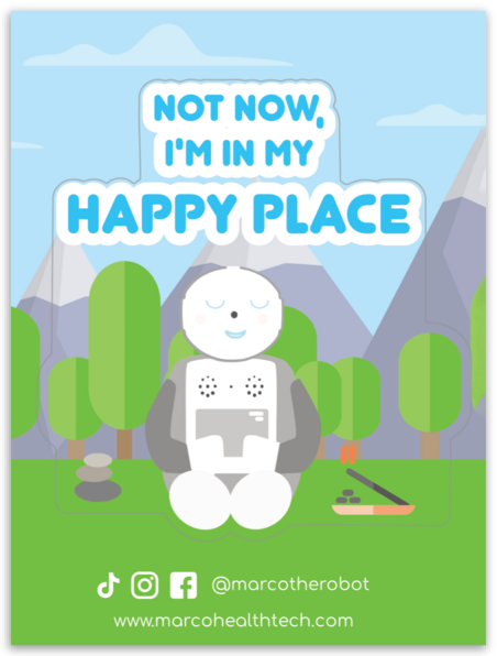 "Not Now, I'm In My Happy Place" - Mental Health Sticker